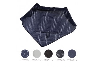 Freevent® stoma cover scarf, Blue with white dots